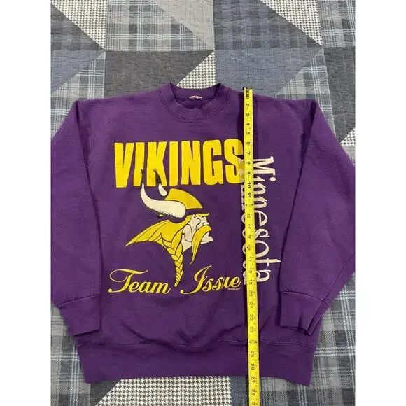 Vintage 1993 Team Issue Bold Aggressive‎ Minnesota Vikings Sweatshirt Mens XL